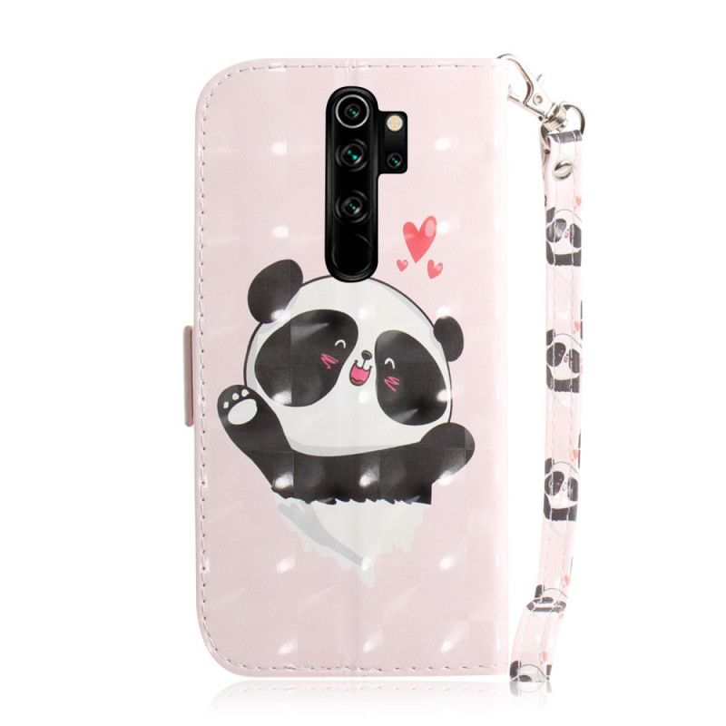 Étui Housse Xiaomi Redmi Note 8 Pro Panda Love À Lanière