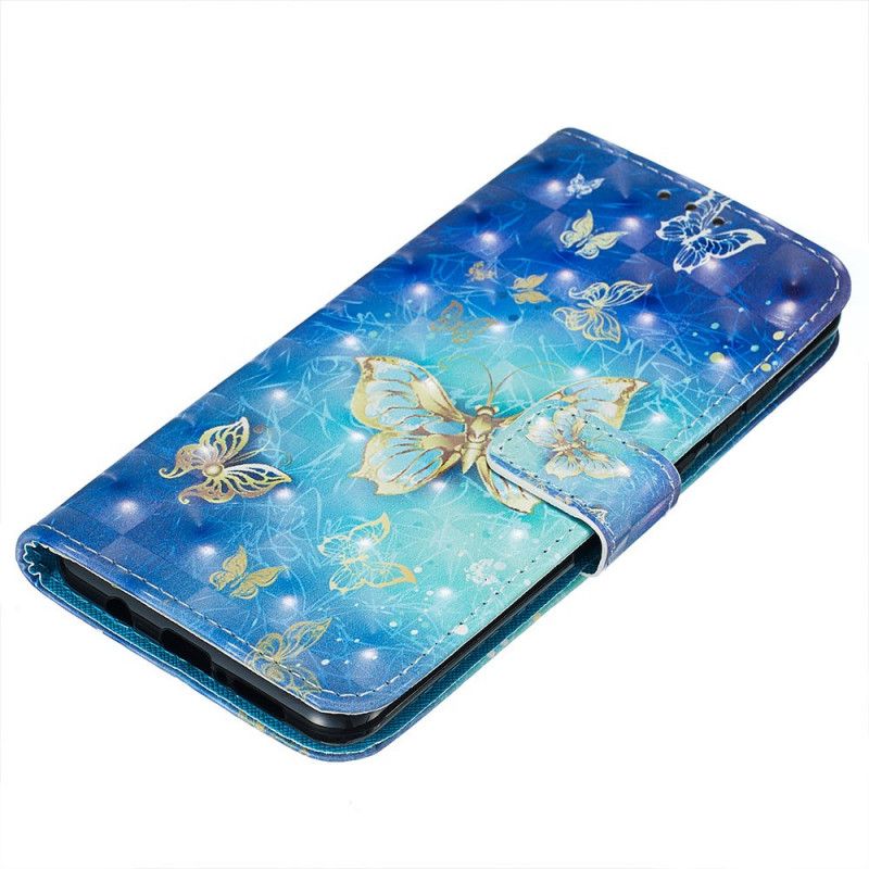 Housse Xiaomi Redmi Note 8 Pro Papillons Dorés