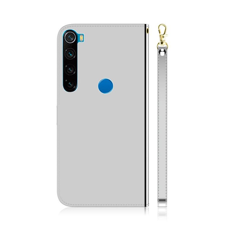 Étui Housse Xiaomi Redmi Note 8 Simili Cuir Couverture Miroir