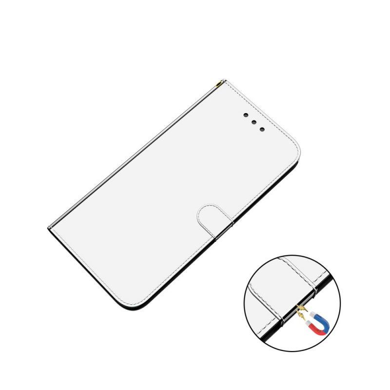 Étui Housse Xiaomi Redmi Note 8 Simili Cuir Couverture Miroir