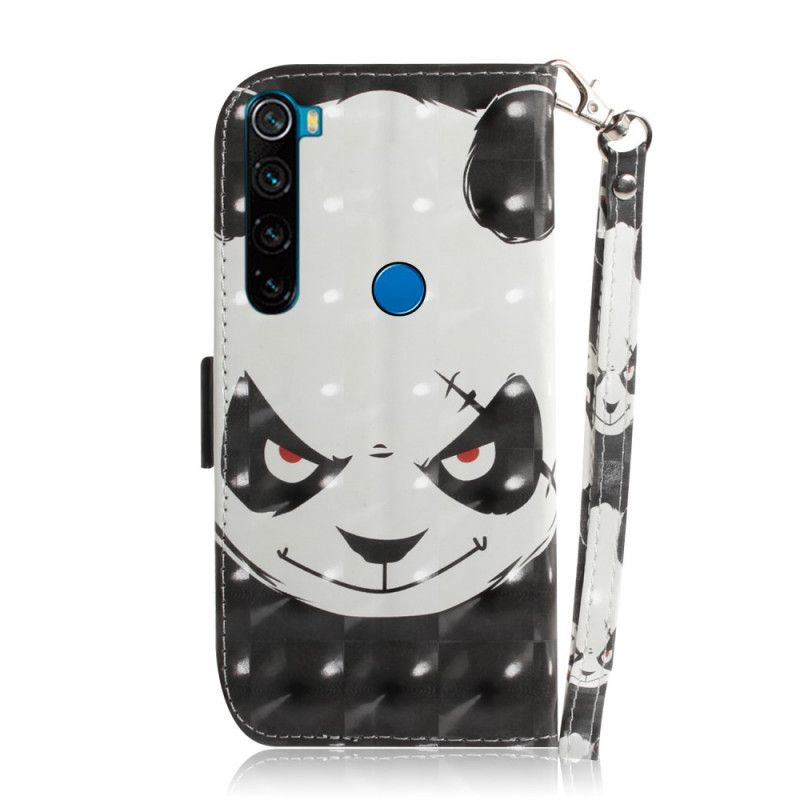 Housse Xiaomi Redmi Note 8t Angry Panda À Lanière
