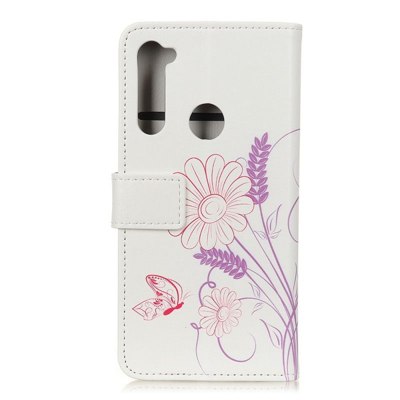 Housse Xiaomi Redmi Note 8t Dessin Papillons Et Fleurs