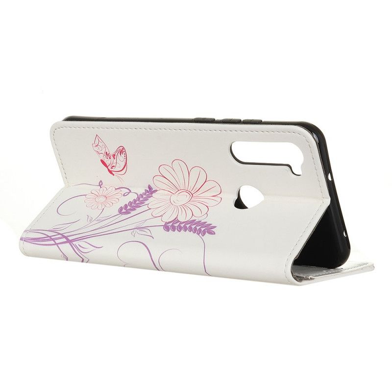 Housse Xiaomi Redmi Note 8t Dessin Papillons Et Fleurs