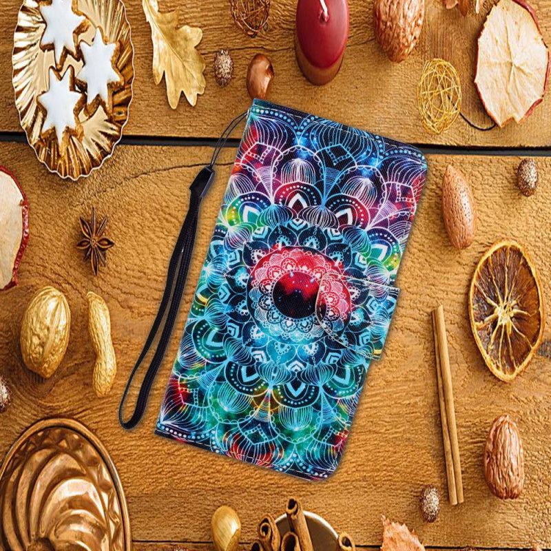 Housse Xiaomi Redmi Note 8t Flashy Mandala À Lanière