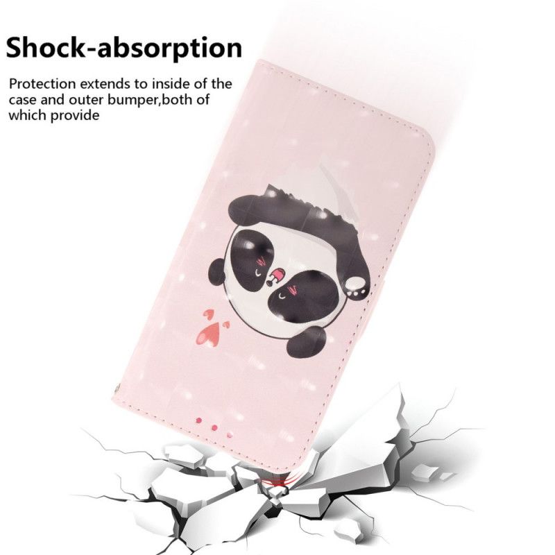 Housse Xiaomi Redmi Note 8t Panda Love À Lanière
