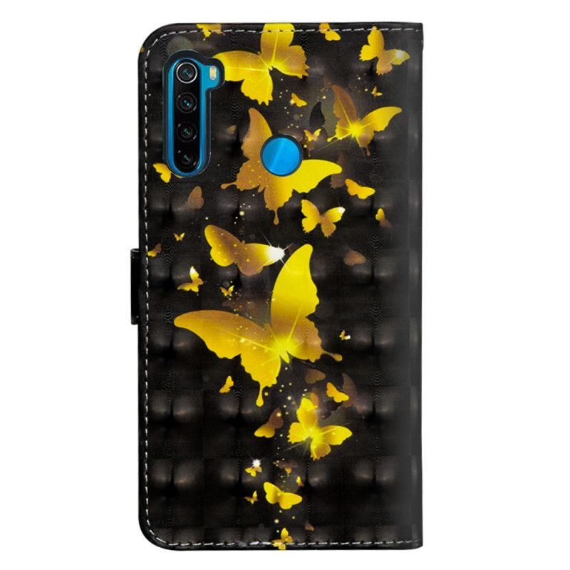 Housse Xiaomi Redmi Note 8t Papillons Jaunes