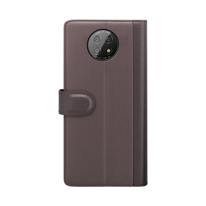 Étui Housse Xiaomi Redmi Note 9 5g / Redmi Note 9t 5g Cuir Véritable Fendu