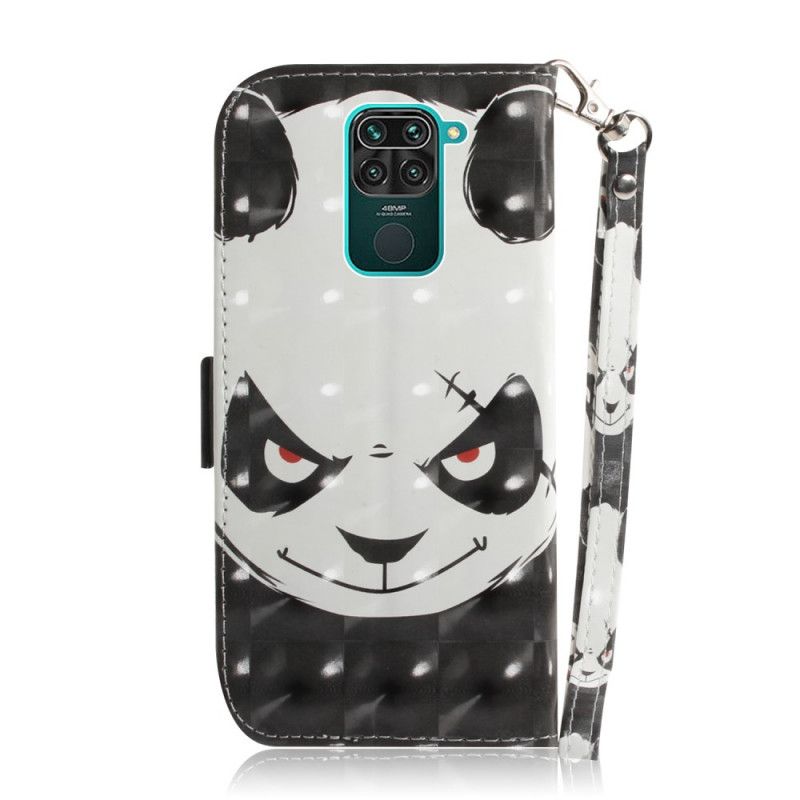 Housse Xiaomi Redmi Note 9 Angry Panda À Lanière