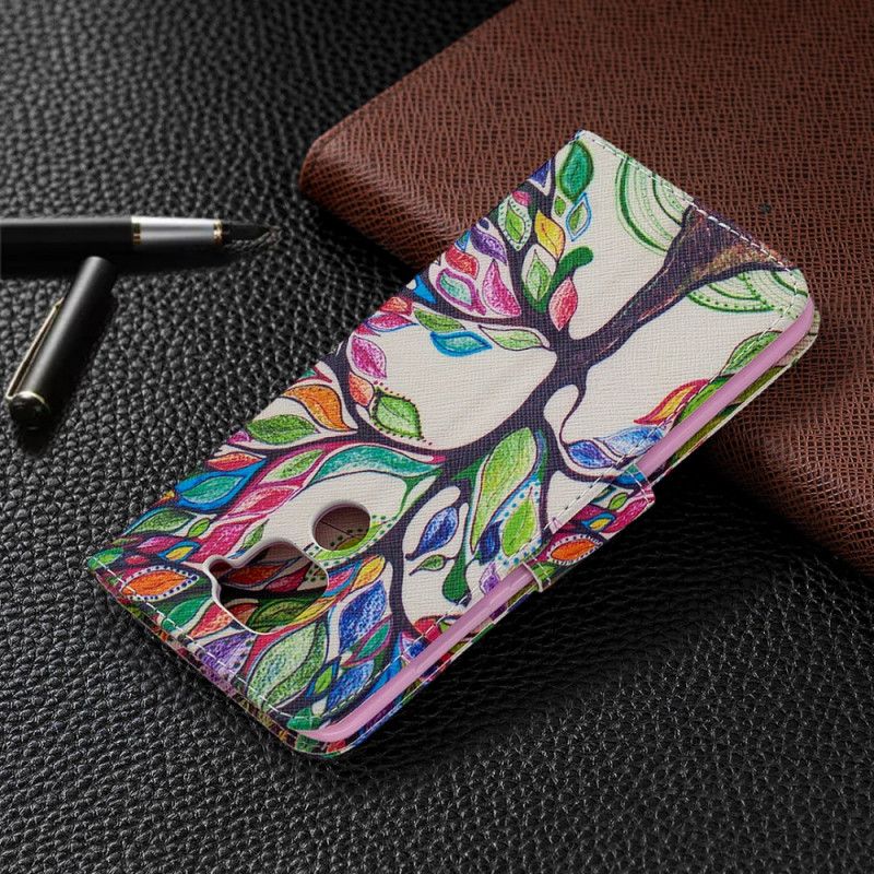 Étui Housse Xiaomi Redmi Note 9 Arbre Coloré