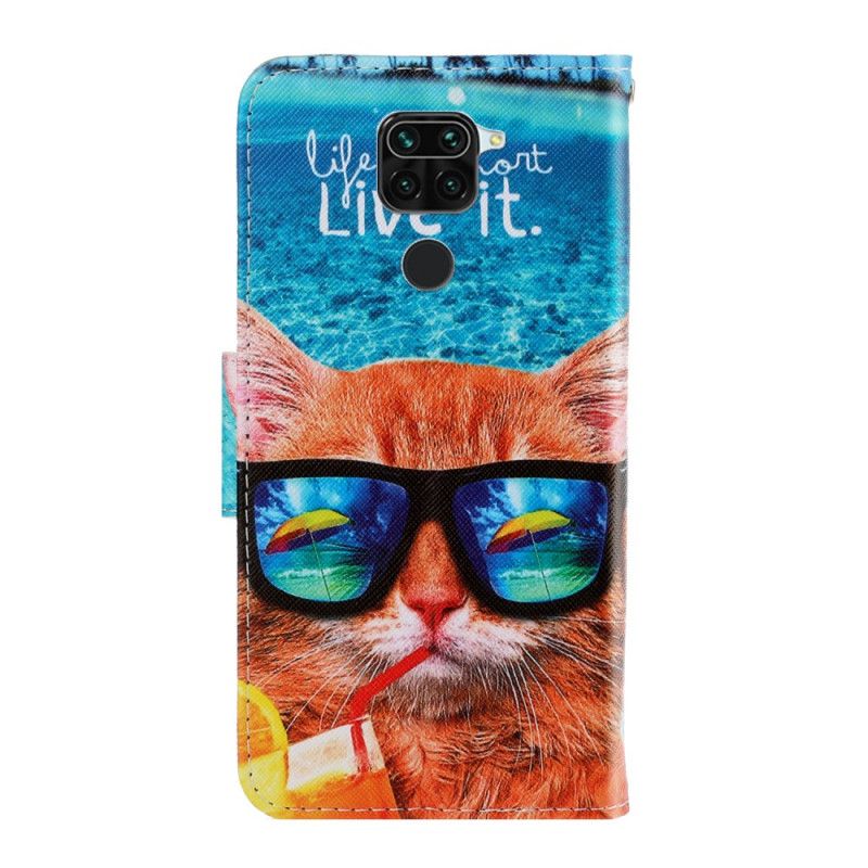 Housse Xiaomi Redmi Note 9 Cat Live It À Lanière