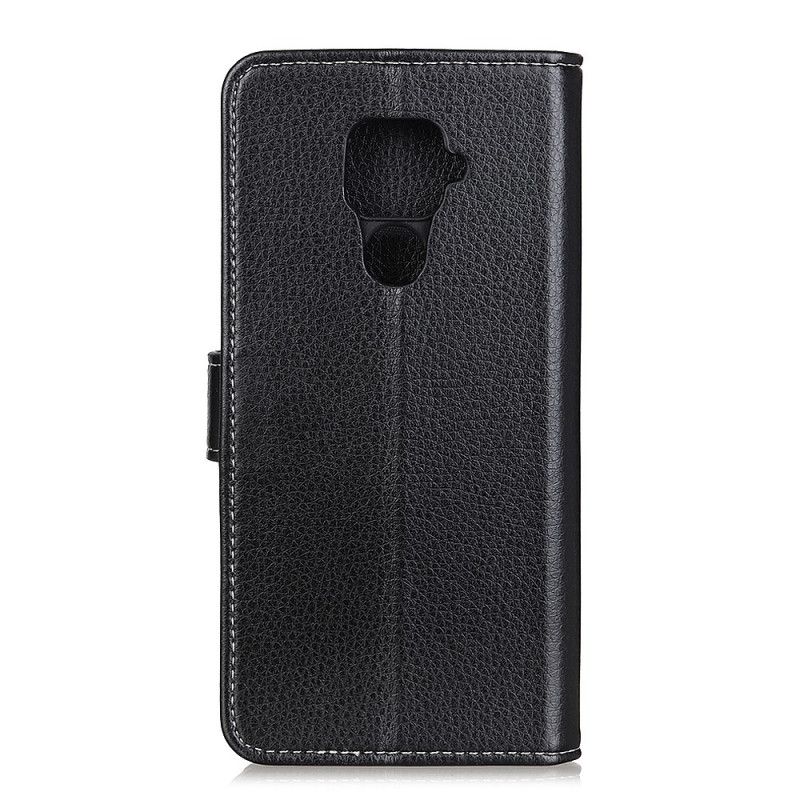 Étui Housse Xiaomi Redmi Note 9 Effet Cuir Litchi Coutures