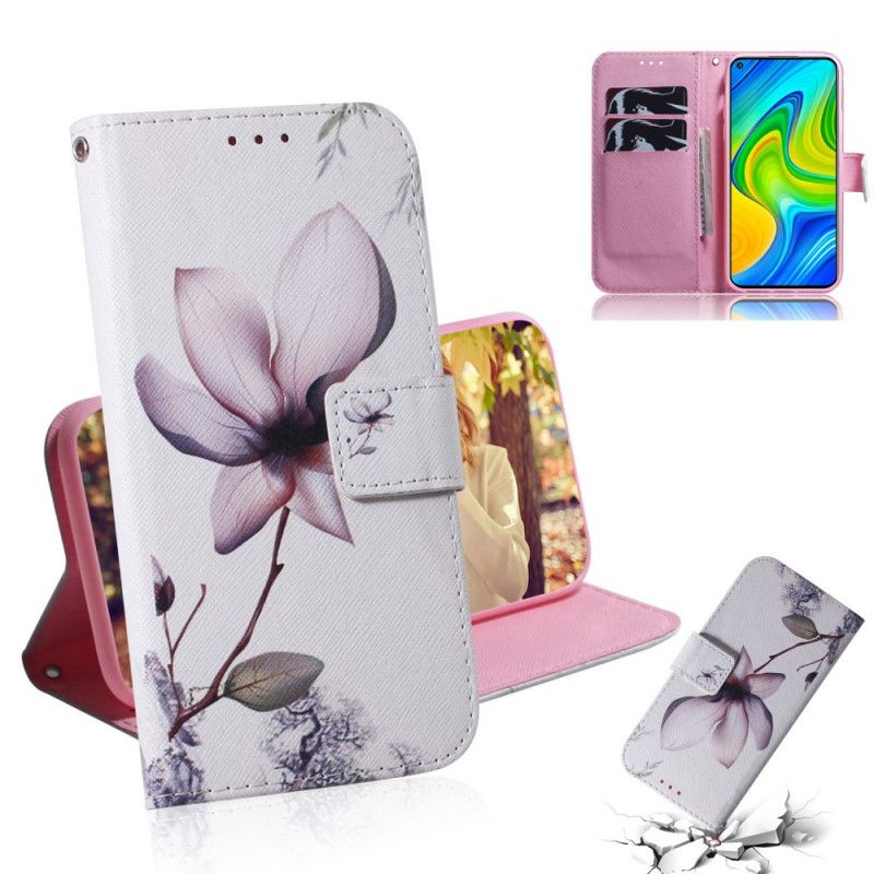 Housse Xiaomi Redmi Note 9 Fleur Vieux Rose