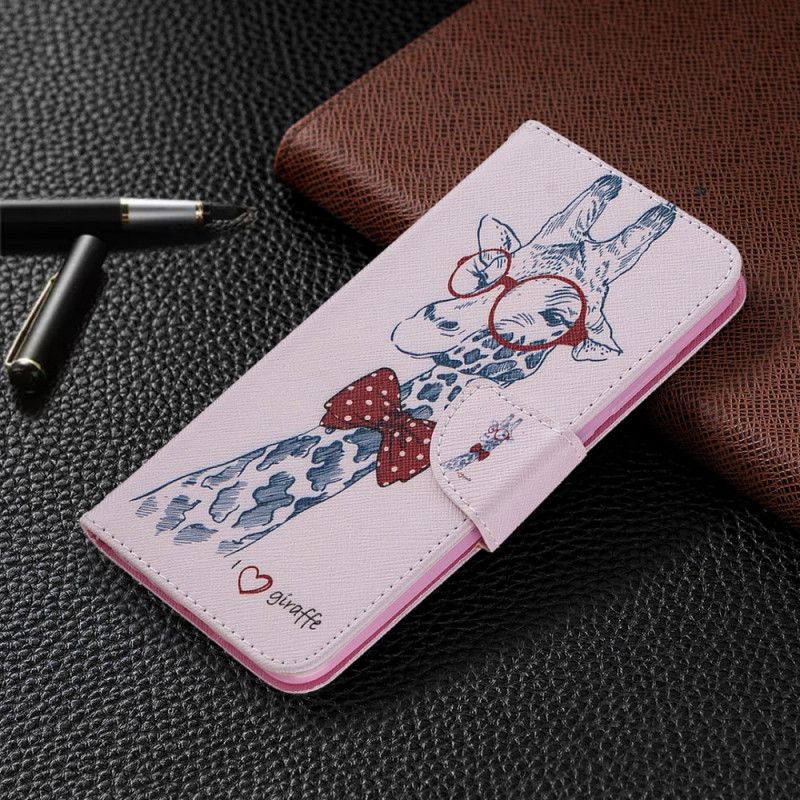 Housse Xiaomi Redmi Note 9 Girafe Intello