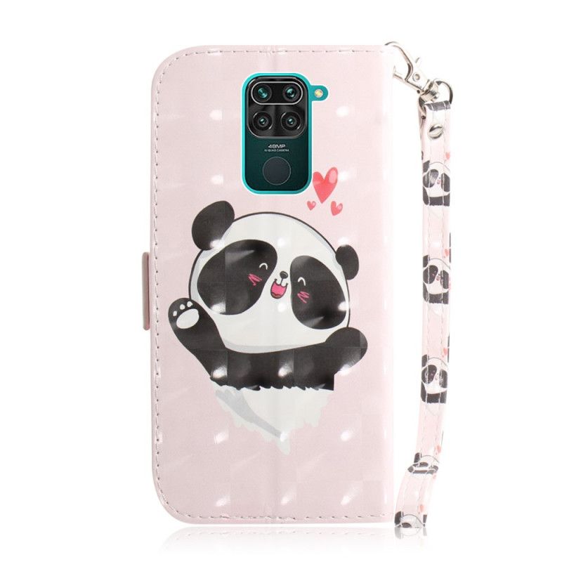 Housse Xiaomi Redmi Note 9 Panda Love À Lanière