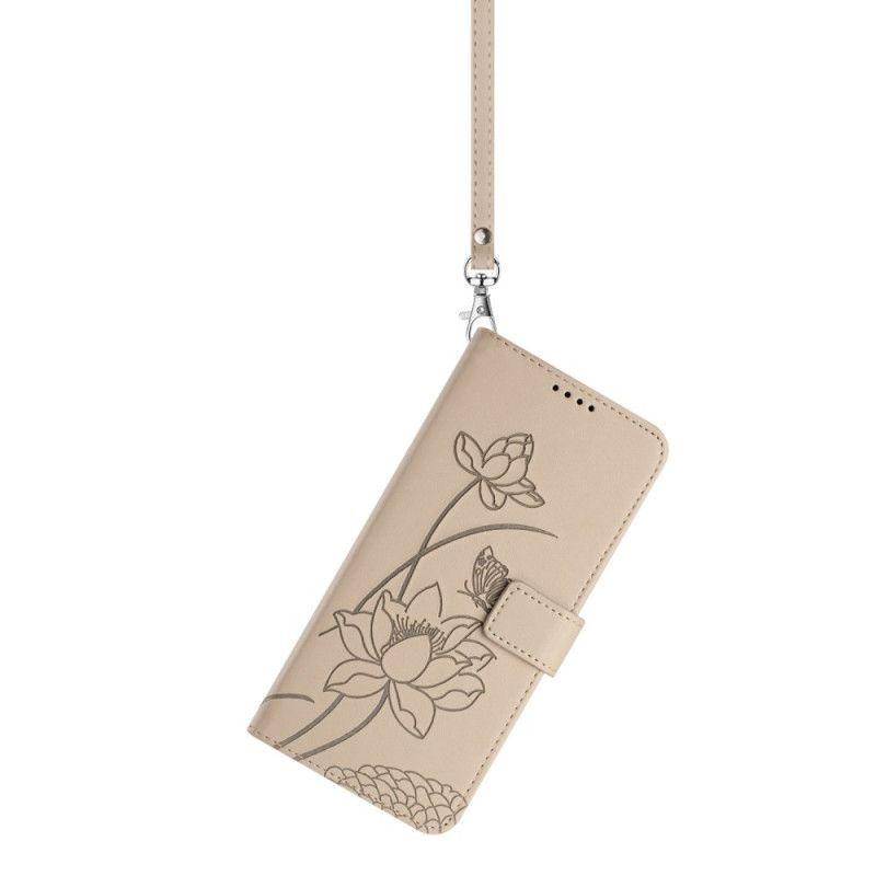 HousseXiaomi 17 Pro Max Motif Lotus à Lanière