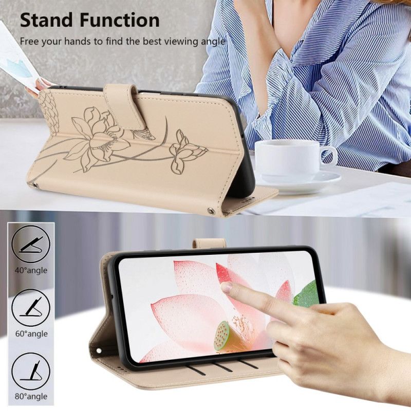 HousseXiaomi 17 Pro Max Motif Lotus à Lanière