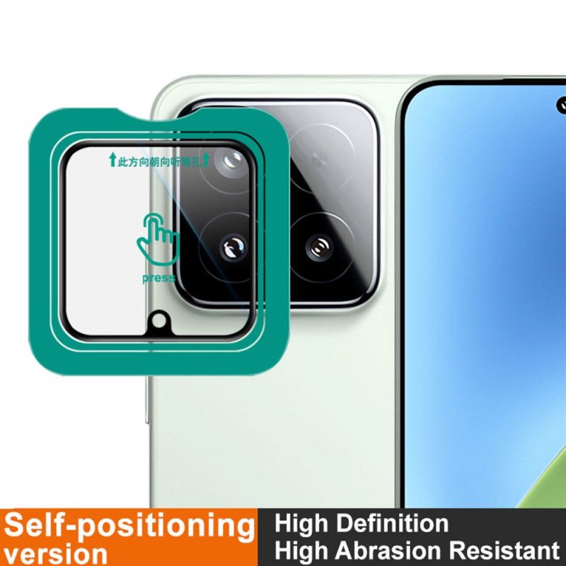 Lentille de Protection en Verre Trempé pour Xiaomi 15 Cadre Auto-Positionnable