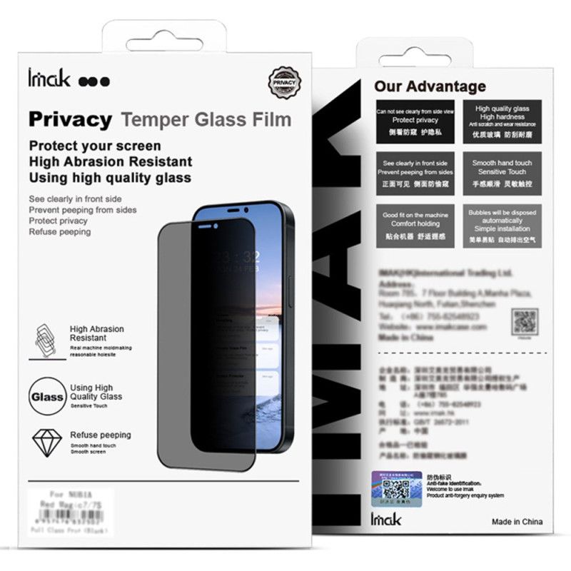 Protection en Verre Trempé Anti-Espion pour Écran Xiaomi 15 Ultra