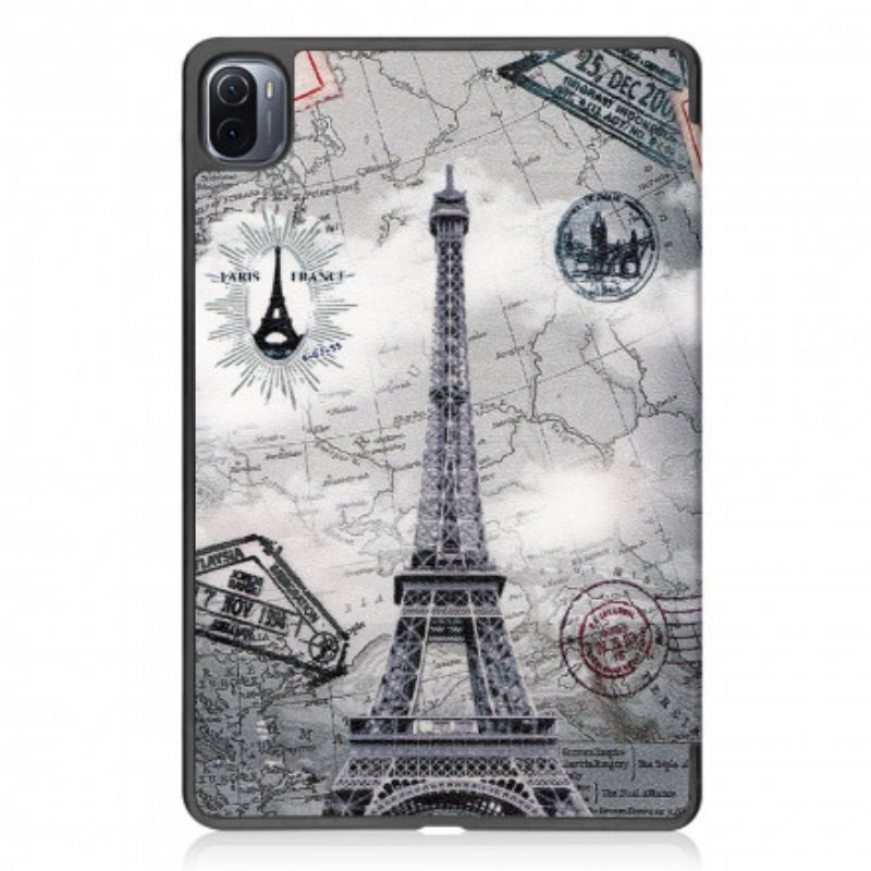 Smart Case Coque Xiaomi Pad 5 Porte-stylet Tour Eiffel