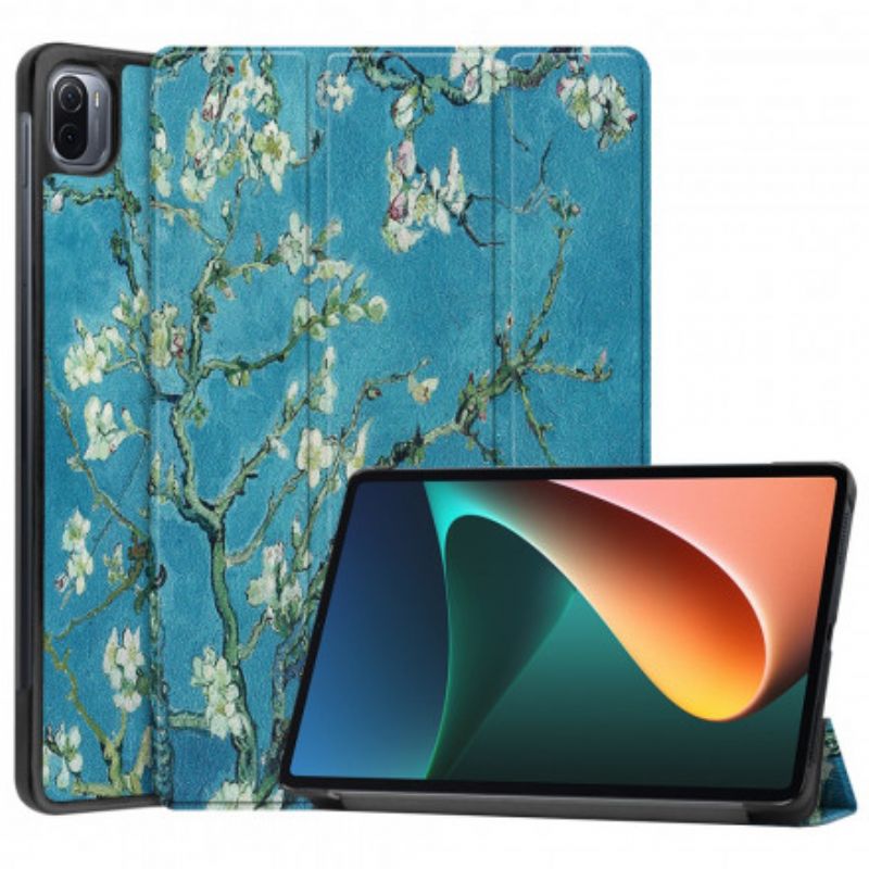 Smart Case Coque Xiaomi Pad 5 Renforcée Branches Fleuries