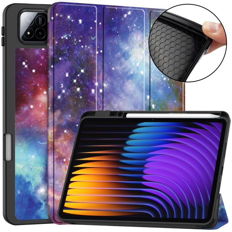 Smart Case Xiaomi Pad 7 / Pad 7 Pro Porte-Sylet Motif Galaxie