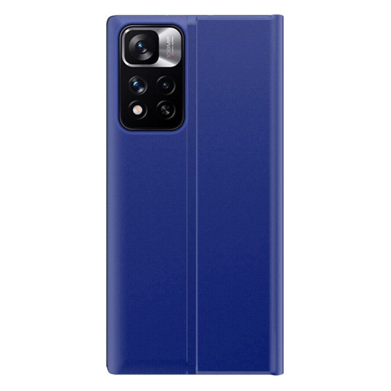 View Cover Coque Xiaomi Redmi Note 11 / Poco M4 Pro 5G Simili Cuir Texturé