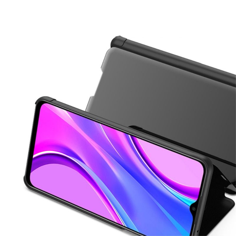 View Cover Xiaomi Redmi 9 Miroir Et Simili Cuir