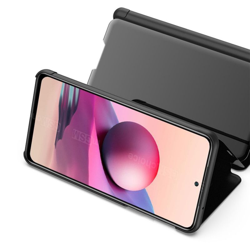 View Cover Xiaomi Redmi Note 10 / Note 10s Miroir Et Simili Cuir