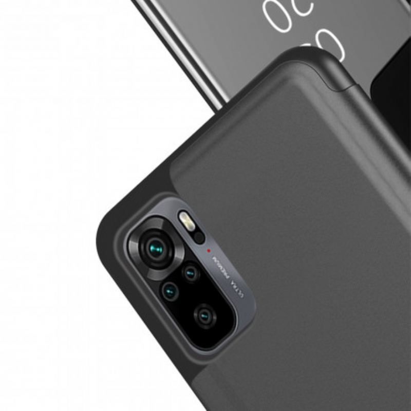 View Cover Xiaomi Redmi Note 10/10S/Poco M5s Miroir et Simili Cuir