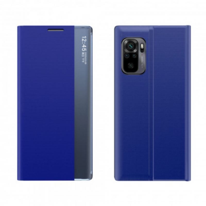 View Cover Xiaomi Redmi Note 10/10S/Poco M5s Simili Cuir Texturé